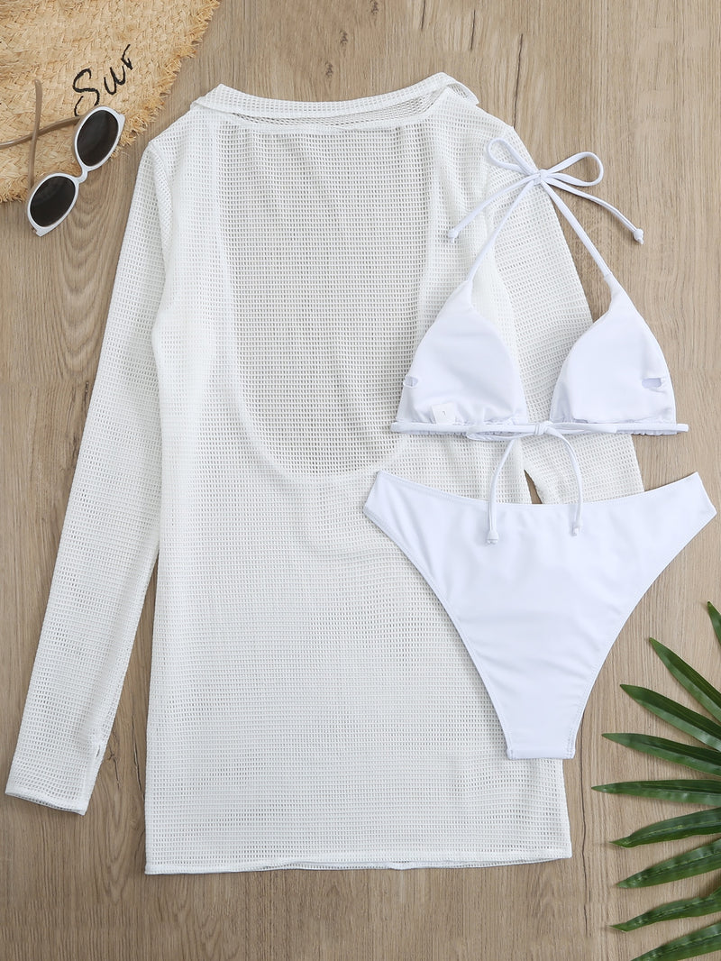 Faskob Bikini and Beach Cover Up Set