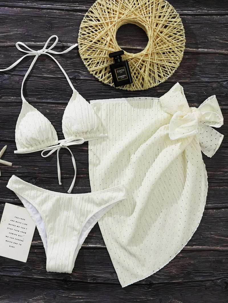 Faskob Bikini and Skirt Set